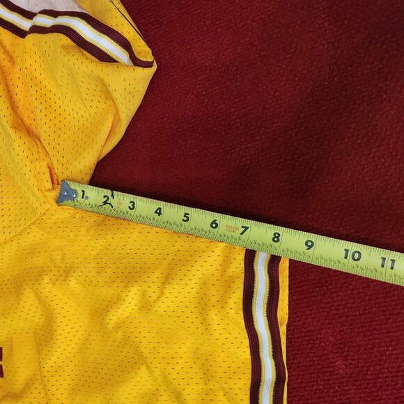 Bel-Air Academy Basketball Shorts Yellow & Red Size M Athletic Mesh Sports Appar - Picture 5 of 12